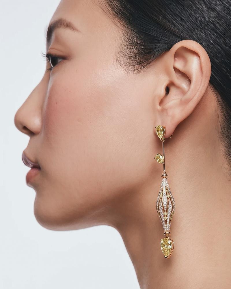 Pear Yellow Diamond Drop