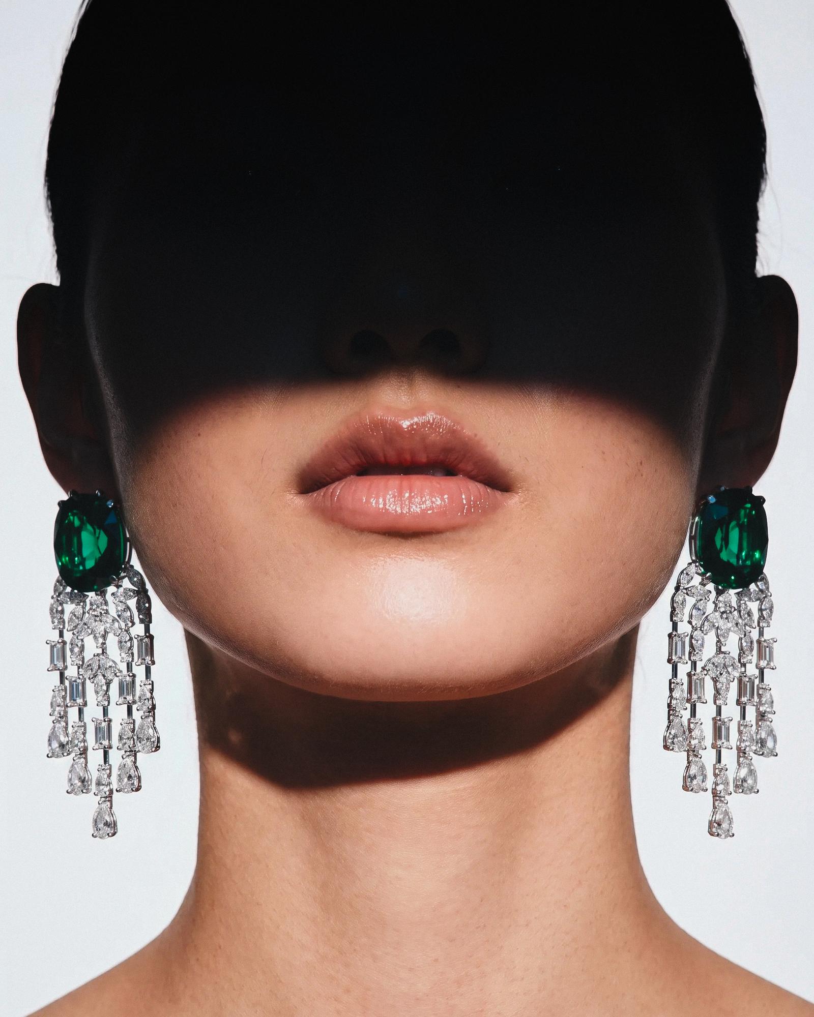 Cushion Green Gem Fringe 2