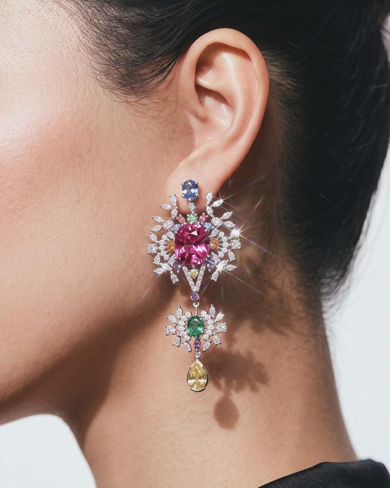 Multicolor Gemstone Drop
