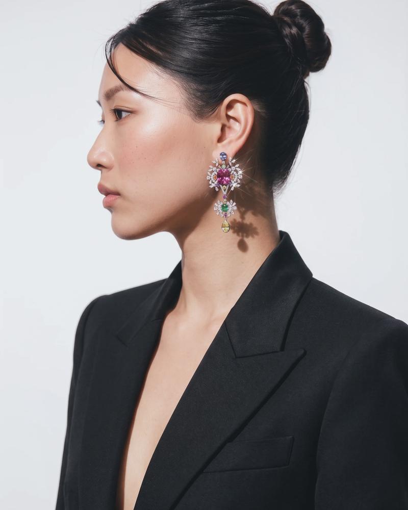 Multicolor Gemstone Drop